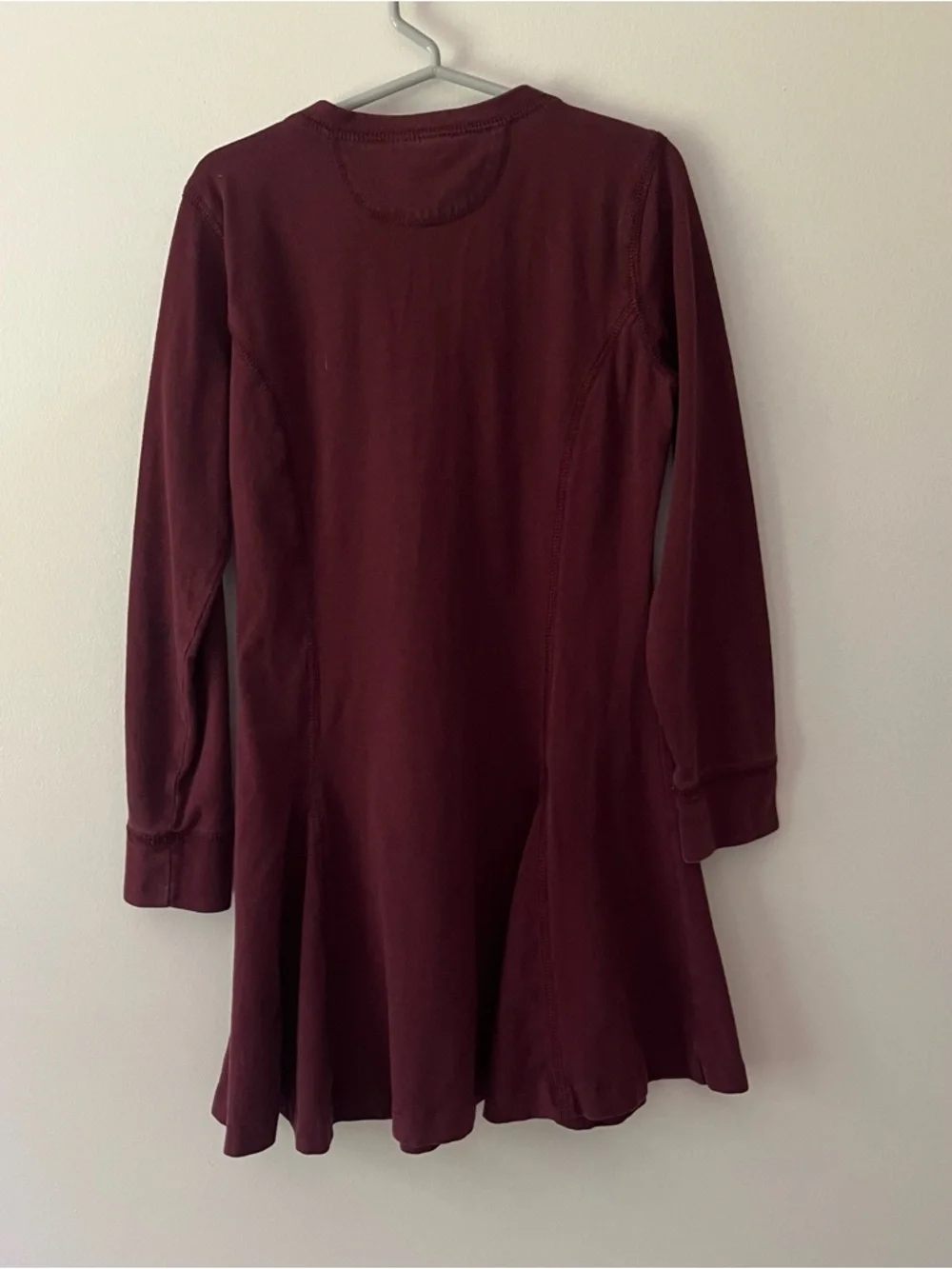 Girls Ralph Lauren Burgundy Dress 6 Henley Long Sleeve